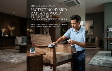Protecting Hybrid Rattan & Wood Furniture in Air-Conditioned Spaces: The B2B Care Guide